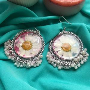 UV Resin earrings ✨||rose preserved earrings||diy earrings